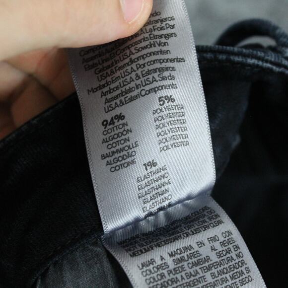 Mother Jeans Women 28 The Roller Fray Wide Leg Night in Venice Black Casual Chic - Picture 9 of 16